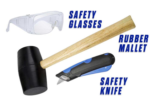 Replace-Handle-Grips-Onfloor-OF16SEZV-Sander-Rubber-Mallet-Safety-Knife-Googles